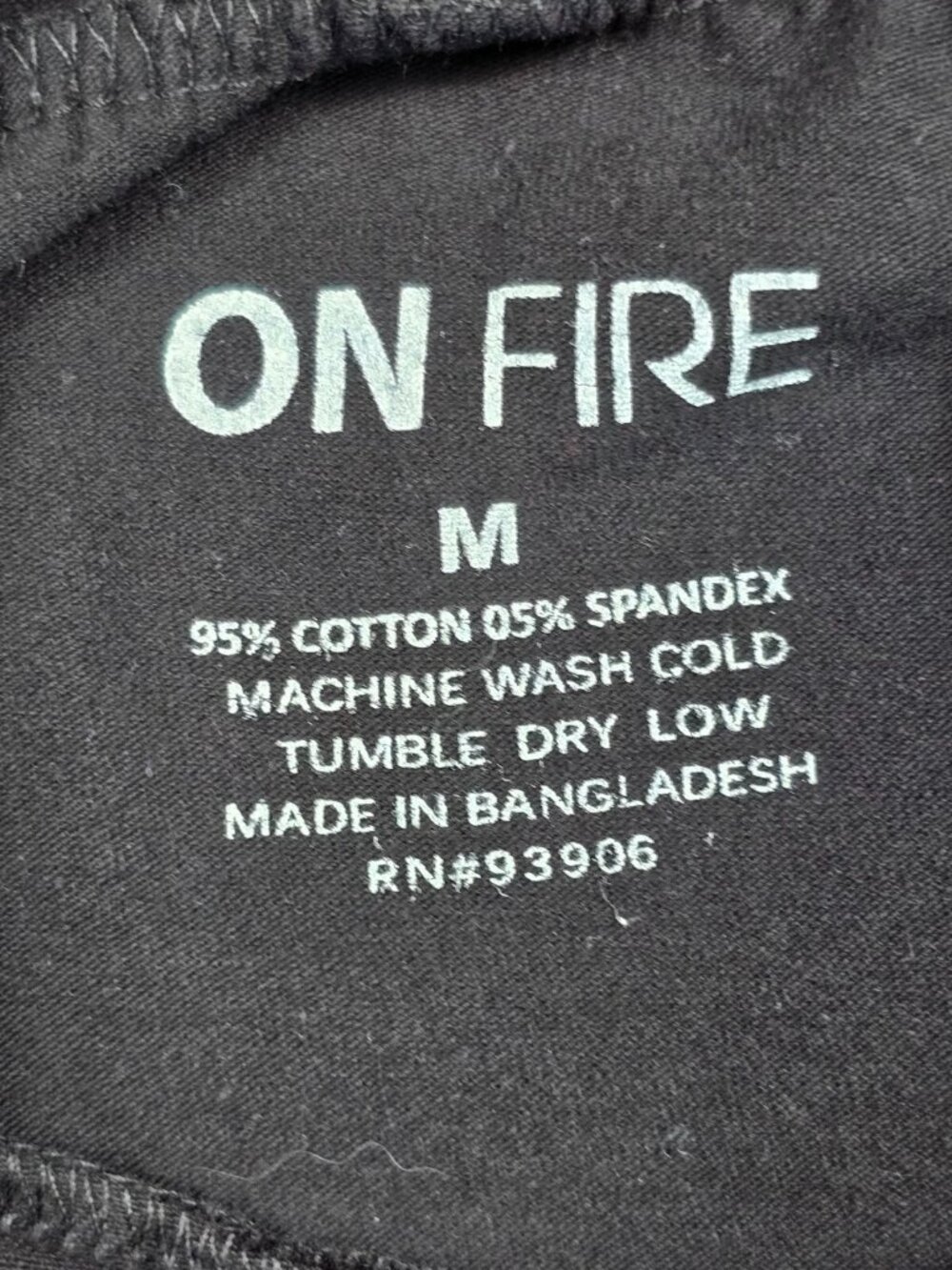 On Fire Good Vibes Black Hooded T-Shirt Dress M Festival - Picture 2 of 3